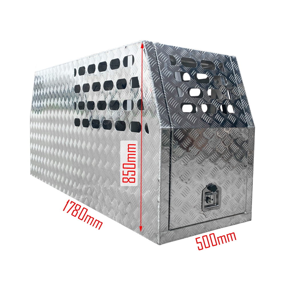 500mm Checker Plate Aluminium Half Dog Box