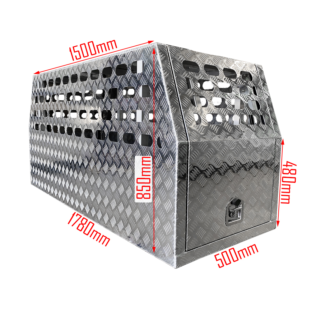 500mm Checker Plate Aluminium Full Dog Box