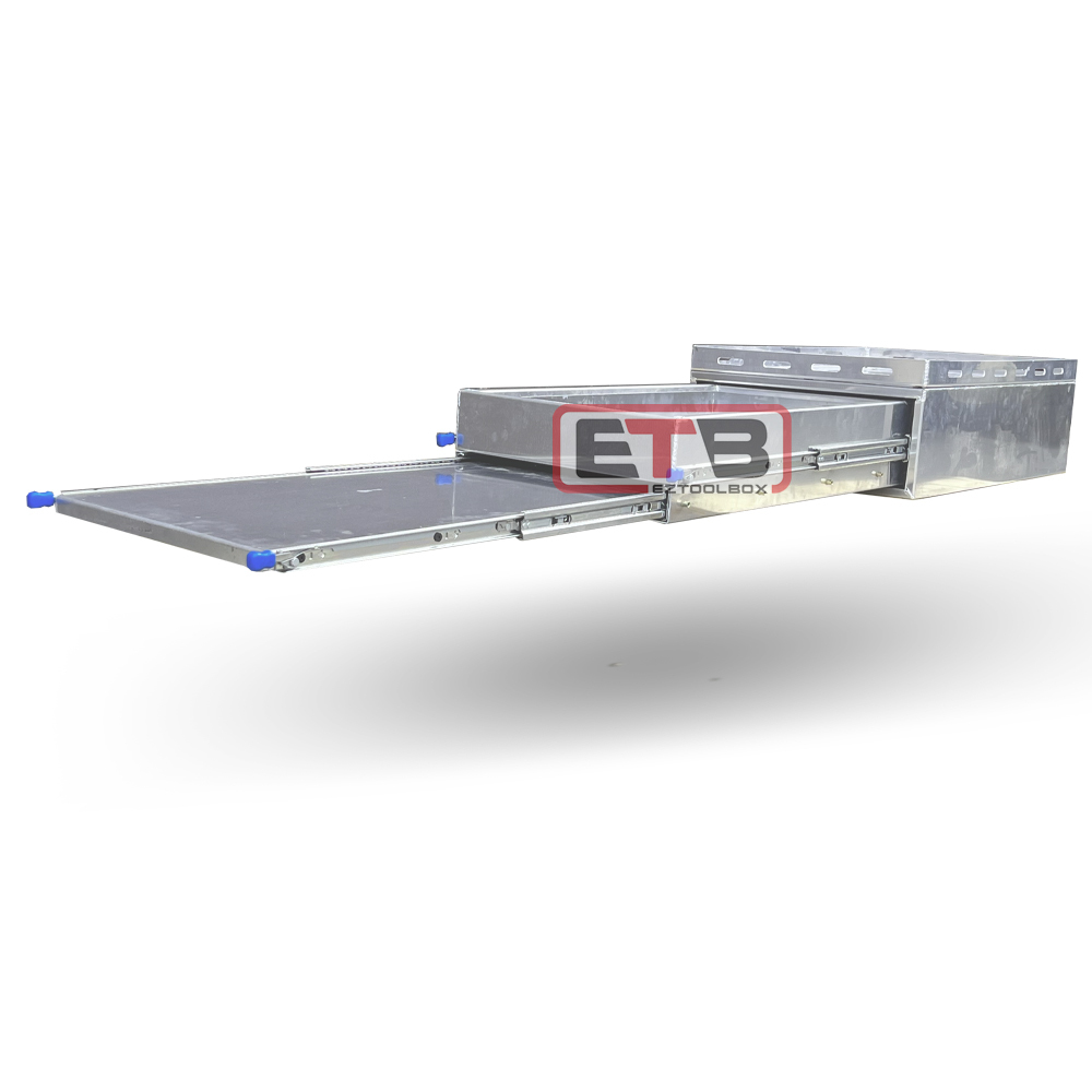 530mm Wide Aluminium Ute Canopy Slide Drawer / Bench