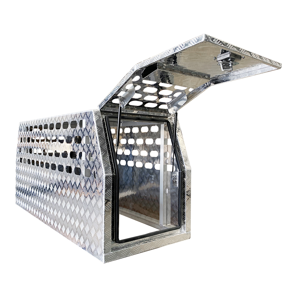 700mm Checker Plate Aluminium Full Dog Box