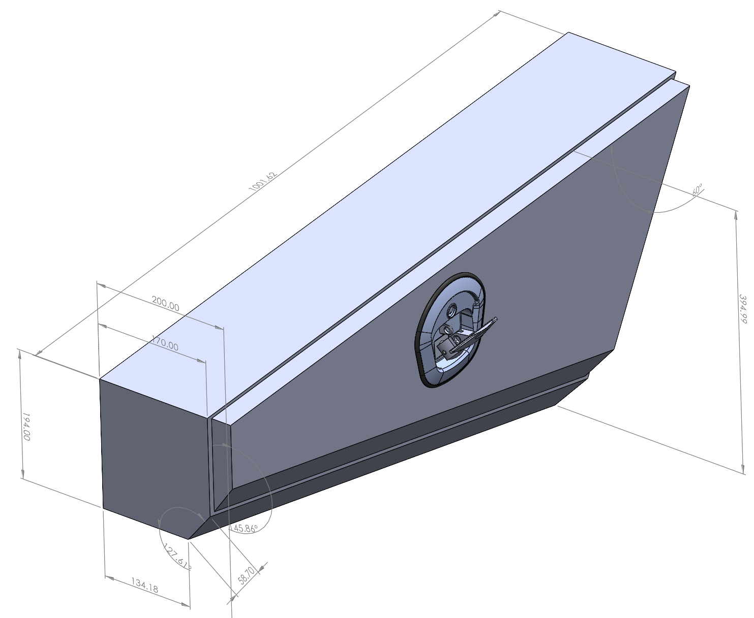 Buy 1008mm Double Tapered Under Tray Tool Box Online