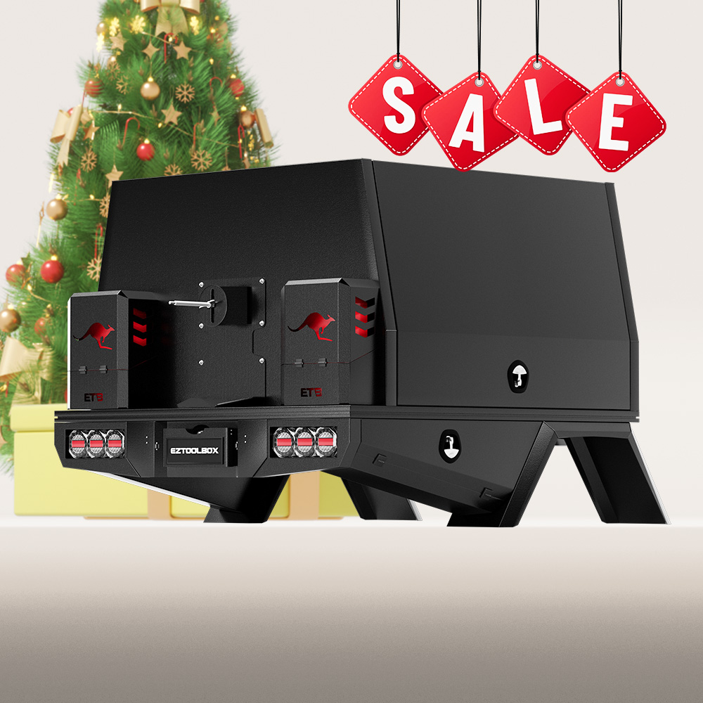 Toyota Landcruiser79 1800mm Tray and 1600mm Canopy Package in Black Finish