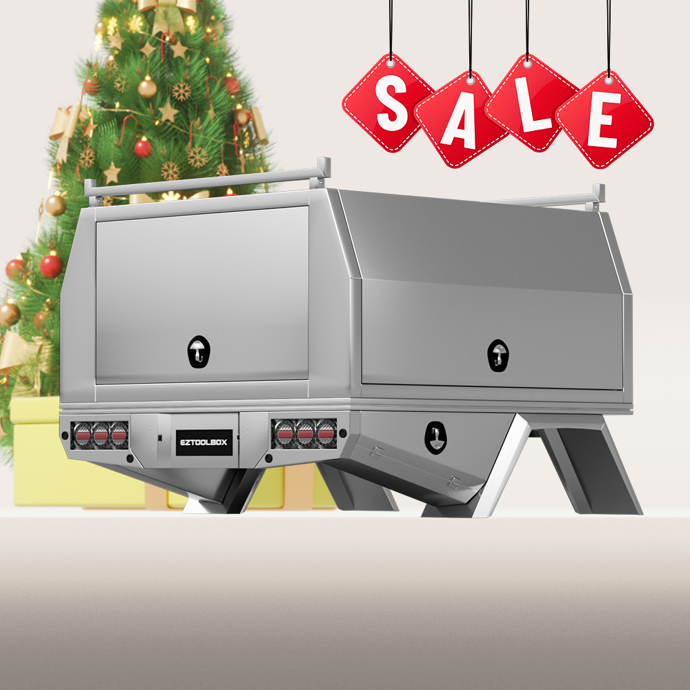 Dual Cab Ute Tray and Canopy Work Package in Raw Finish