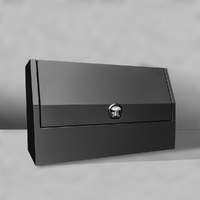 Black 1400x600x850mm Flat Plate Half Door Aluminium Toolbox