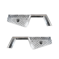 750mm Checker Plate Under Tray Tool Box + Flare Mud Guards