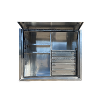 1800x600x1150mm Flat Aluminium Truck Toolbox built in drawers