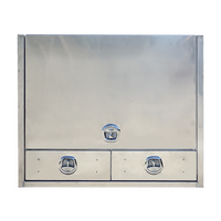 1400x600x1150mm Flat Aluminium Truck Toolbox with 2 Drawers