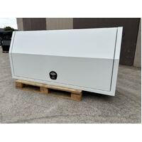 White 1800x600x850mm Flat Plate Full Door Aluminium Toolbox