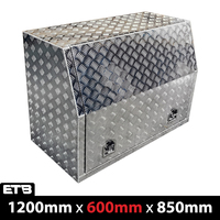 1200x600x850mm Checker Plate Full Door Aluminium Toolbox With Drawers