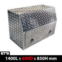 1400x600x850mm Checker Plate Full Door Aluminium Toolbox With Drawers