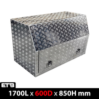 1700x600x850mm Checker Plate Full Door Aluminium Toolbox With Drawers