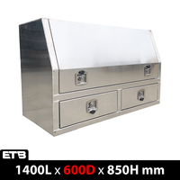 1400x600x850mm Flat Plate Half Open with 2 Drawers Toolbox
