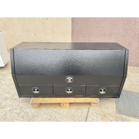 Black 1800x600x850mm Flat Plate Half Open with 3 Drawers Toolbox