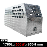 600mm Checker Plate Aluminium Half Dog Box
