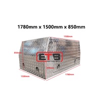 3 Doors 1500mm Checker Plate Aluminium Canopy 