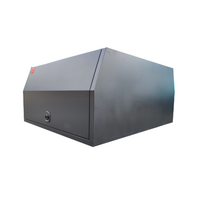 1800mm Flat Aluminium Ute Canopy - Black