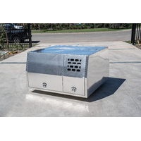 1m High 1600mm Flat Plate Aluminium Ute Canopy With 1/4 Dog Box