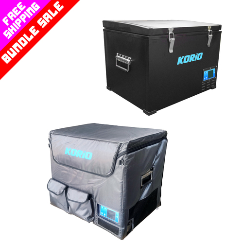 Korio 60L Fridge & 60L Fridge Cover Bundle Sale - ezToolbox Aluminium Ute Trays, Aluminium Canopies and Alloy Toolboxes