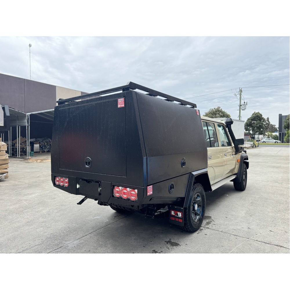 Black 3 Door Service Body 02 1800 x 1000mm High on Sale - ezToolbox Aluminium Ute Trays, Aluminium Canopies and Alloy Toolboxes