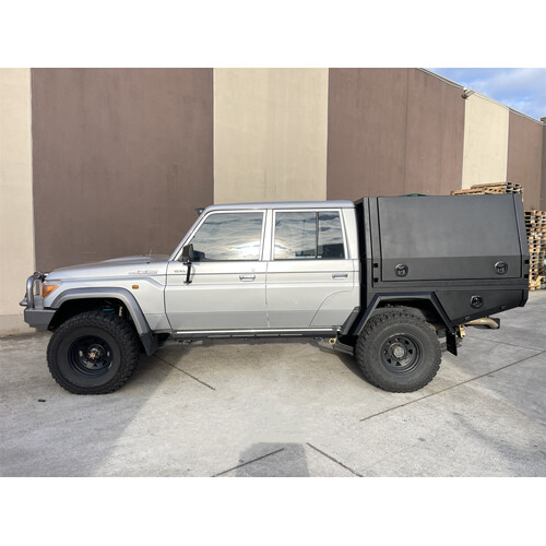 Toyota LC79 Ute Tray and Canopy Package S3 - ezToolbox Aluminium Ute Trays, Aluminium Canopies and Alloy Toolboxes