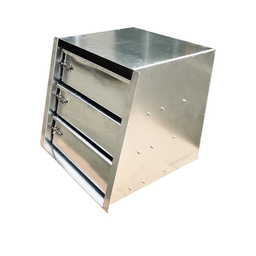 470mm Wide Aluminium Ute Canopy 3 Drawers Draw Slide - ezToolbox Aluminium Ute Trays, Aluminium Canopies and Alloy Toolboxes