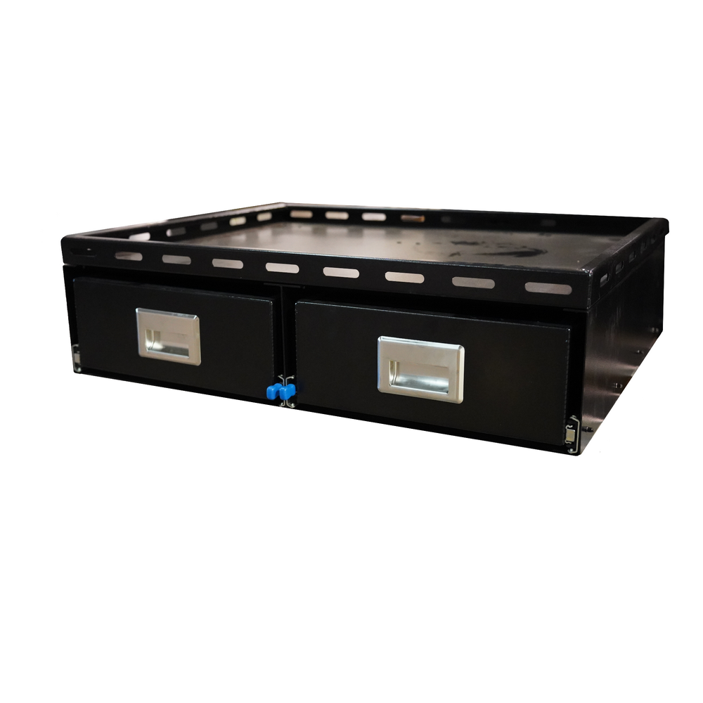 Black 950mm Wide Heavy Duty Aluminium Ute Canopy Drawer Draw Slide - ezToolbox Aluminium Ute Trays, Aluminium Canopies and Alloy Toolboxes