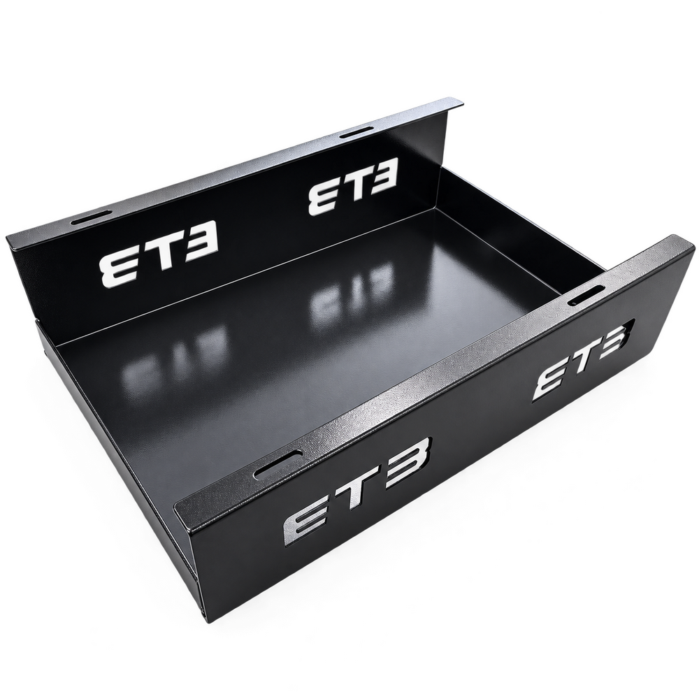 BLACK Aluminium Canopy Suspended Shelf 720mm deep x 400mm wide x 190mm high - ezToolbox Aluminium Ute Trays, Aluminium Canopies and Alloy Toolboxes