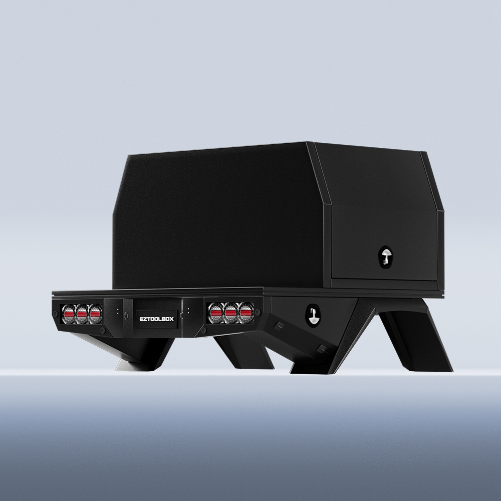 1600 Aluminium Tray & 1100 Canopy Package – Black - ezToolbox Aluminium Ute Trays, Aluminium Canopies and Alloy Toolboxes