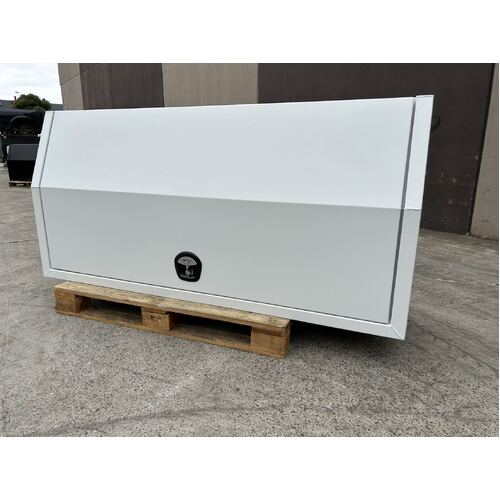 White 1800x600x850mm Flat Plate Full Door Aluminium Toolbox - ezToolbox Aluminium Ute Trays, Aluminium Canopies and Alloy Toolboxes