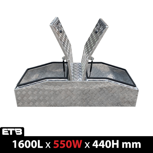 1600x550x440mm Aluminium Gullwing Toolbox - ezToolbox Aluminium Ute Trays, Aluminium Canopies and Alloy Toolboxes