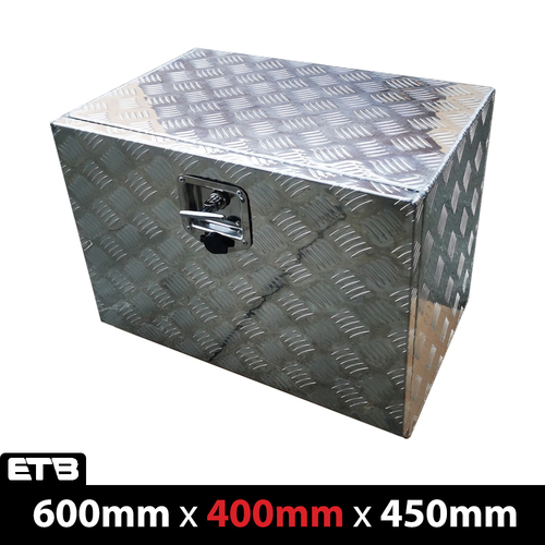 600x400x450mm Checker Plate Aluminium Under Tray Tool Boxes - ezToolbox Aluminium Ute Trays, Aluminium Canopies and Alloy Toolboxes