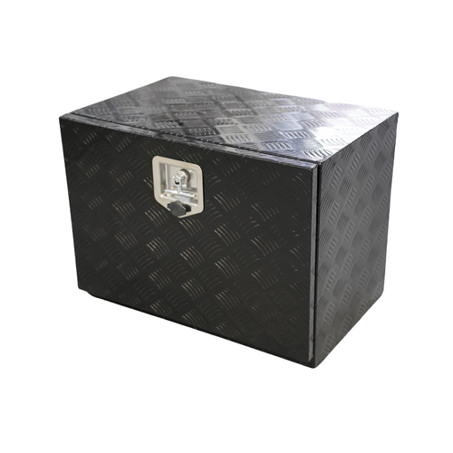 Black 600x400x450mm Checker Plate Aluminium Under Truck Tray Tool Boxes - ezToolbox Aluminium Ute Trays, Aluminium Canopies and Alloy Toolboxes