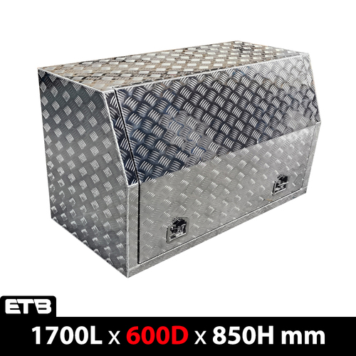 1700x600x850mm Checker Plate Full Door Aluminium Toolbox With Drawers - ezToolbox Aluminium Ute Trays, Aluminium Canopies and Alloy Toolboxes