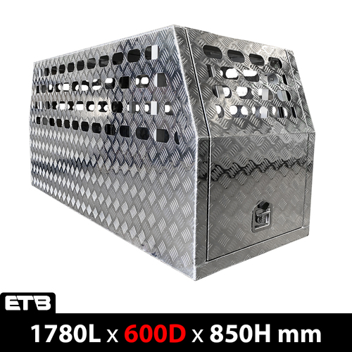 600mm Checker Plate Aluminium Full Dog Box
