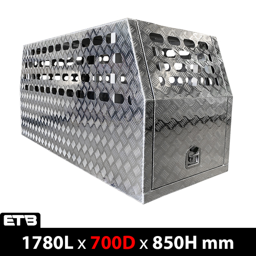 700mm Checker Plate Aluminium Full Dog Box - ezToolbox Aluminium Ute Trays, Aluminium Canopies and Alloy Toolboxes