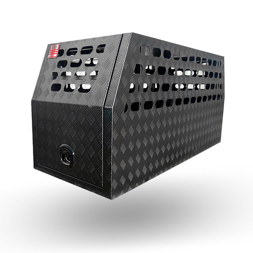 700mm Black C/P Aluminium Full Dog Box - ezToolbox Aluminium Ute Trays, Aluminium Canopies and Alloy Toolboxes