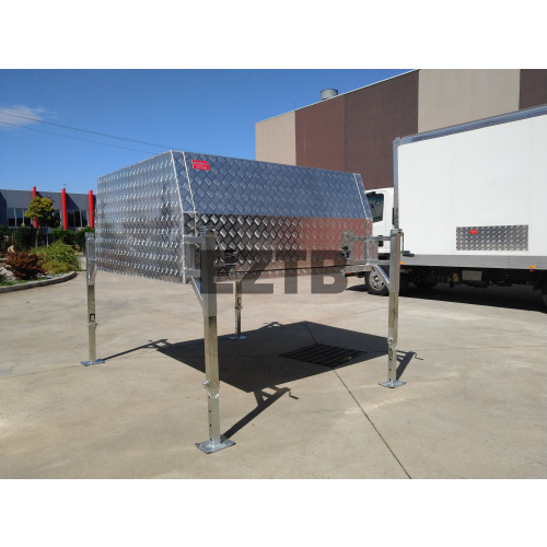 1200mm Jack Off Checker Plate Aluminium Canopy - ezToolbox Aluminium Ute Trays, Aluminium Canopies and Alloy Toolboxes