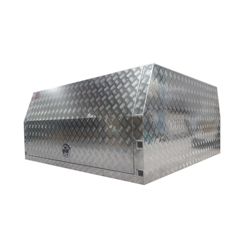 1800mm Jack Off Checker Plate Aluminium Canopy - ezToolbox Aluminium Ute Trays, Aluminium Canopies and Alloy Toolboxes