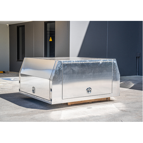 1800 x 1m High 3 Doors Jack Off Flat Plate Aluminium Canopy - ezToolbox Aluminium Ute Trays, Aluminium Canopies and Alloy Toolboxes
