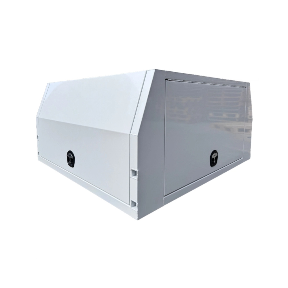 2400mm White 3 Doors Jack Off Aluminium Ute Canopy  - ezToolbox Aluminium Ute Trays, Aluminium Canopies and Alloy Toolboxes
