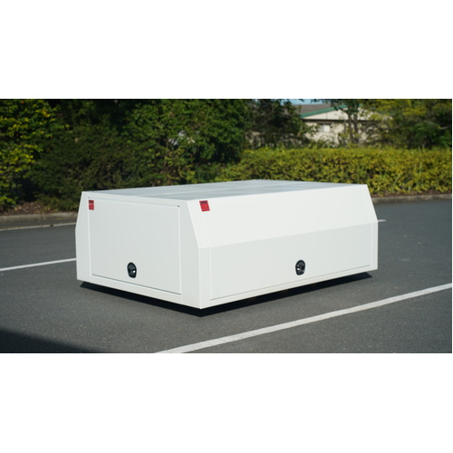 White 2400mm 3 Doors Aluminium Single Cab Ute Canopy - ezToolbox Aluminium Ute Trays, Aluminium Canopies and Alloy Toolboxes