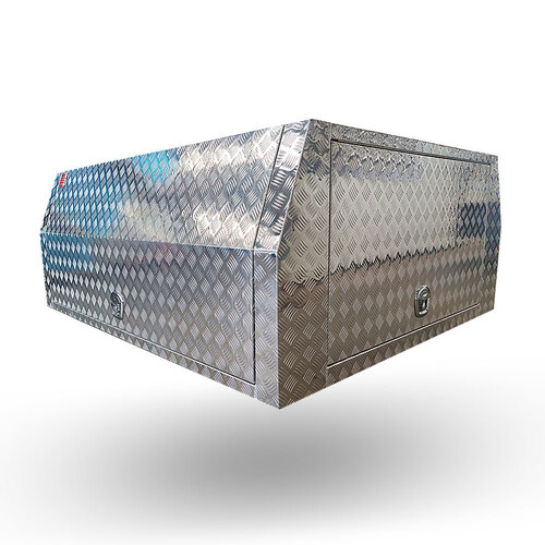 2100mm 3 Doors Checker Plate Aluminium Canopy  - ezToolbox Aluminium Ute Trays, Aluminium Canopies and Alloy Toolboxes