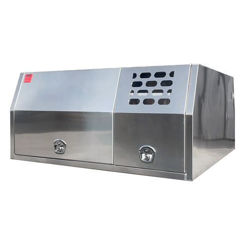 1600mm Aluminium Canopy With 1/4 Dog Box - ezToolbox Aluminium Ute Trays, Aluminium Canopies and Alloy Toolboxes