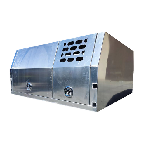 1800mm Jack Off Aluminium Ute Canopy with 1/4 Dog Box - ezToolbox Aluminium Ute Trays, Aluminium Canopies and Alloy Toolboxes
