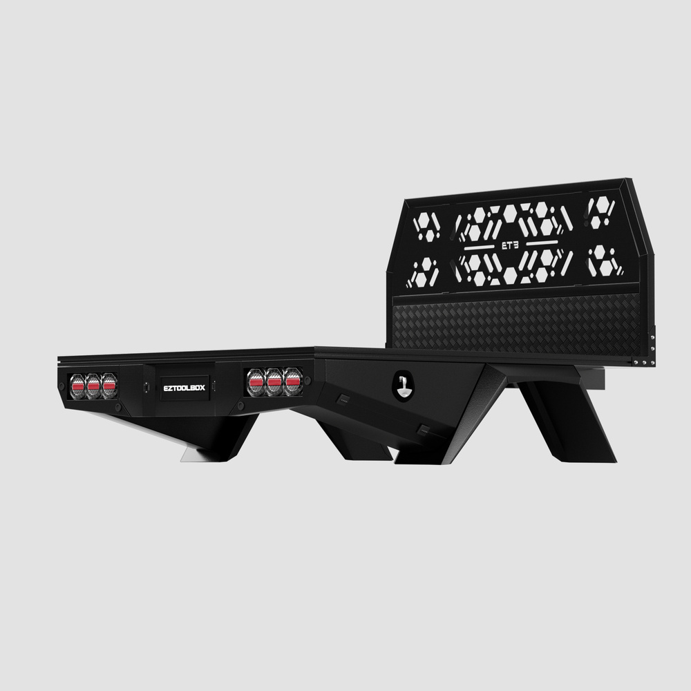 Black Aluminium Tray 2150mm for Extra Cab - ezToolbox Aluminium Ute Trays, Aluminium Canopies and Alloy Toolboxes