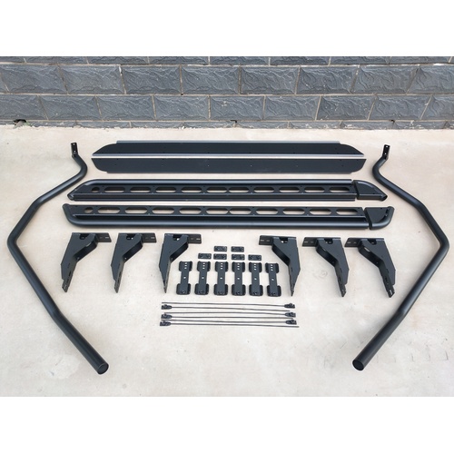 Universal Steel Side Steps and Brush Bar - ezToolbox Aluminium Ute Trays, Aluminium Canopies and Alloy Toolboxes