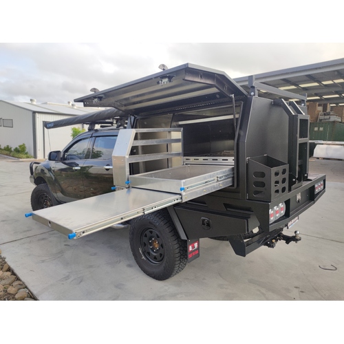 Tray and Canopy Setup W1 for Ford Ranger Dual Cab 2012 - Now - ezToolbox Aluminium Ute Trays, Aluminium Canopies and Alloy Toolboxes
