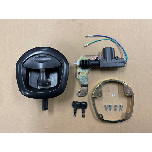 Black Recessed Whale Tail  Lock Latch with Actuator - ezToolbox Aluminium Ute Trays, Aluminium Canopies and Alloy Toolboxes